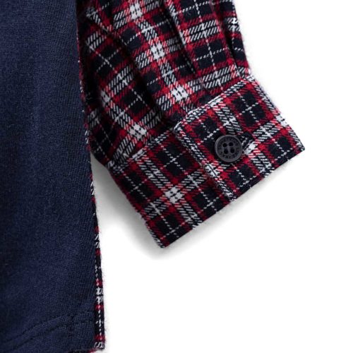 IKKS Shirt Navy Rouge Carreaux 21HXT12011